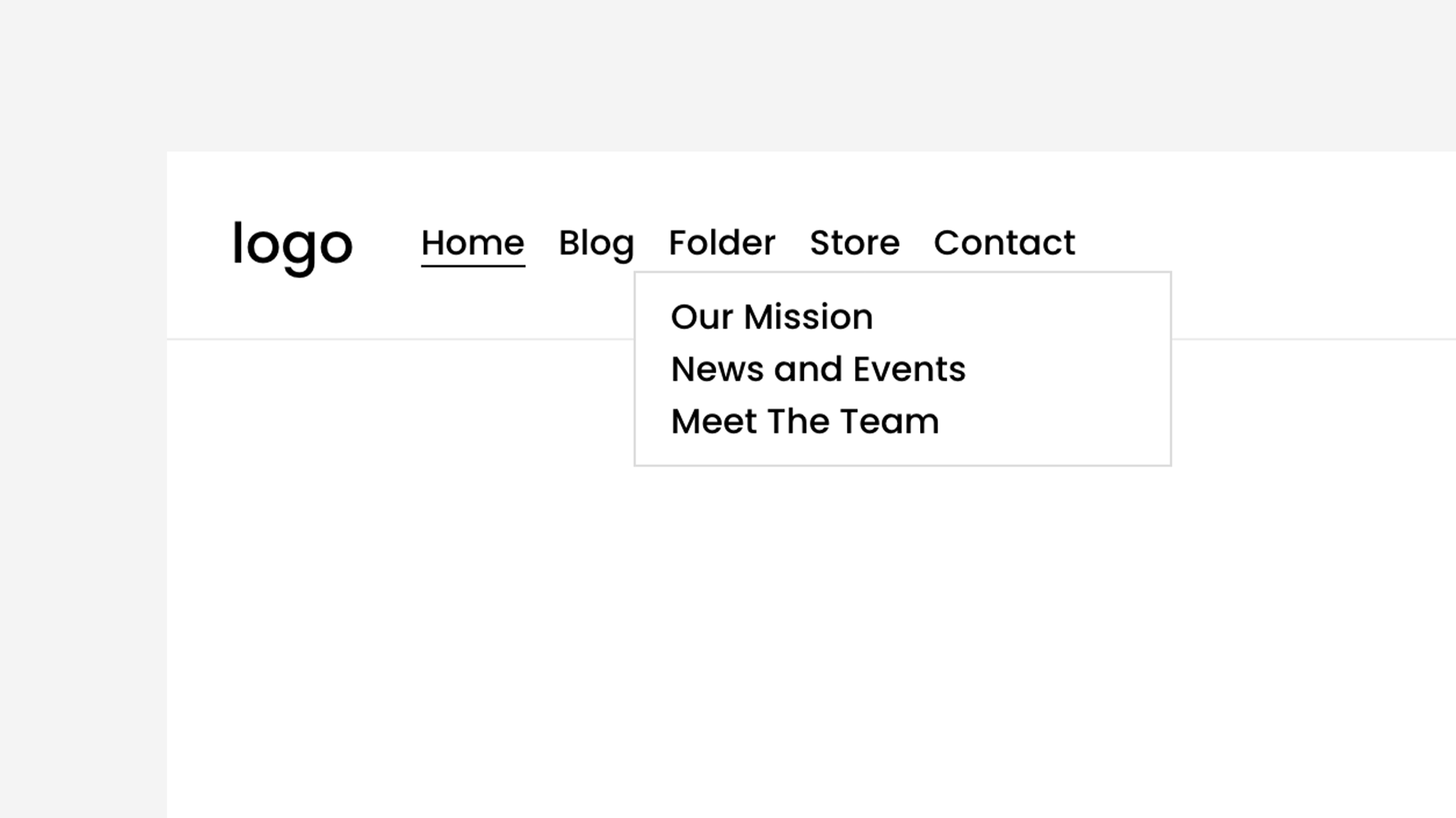 Border Style - Navigation Dropdown preview